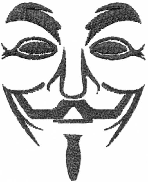 Picture of Vendetta Mask Machine Embroidery Design