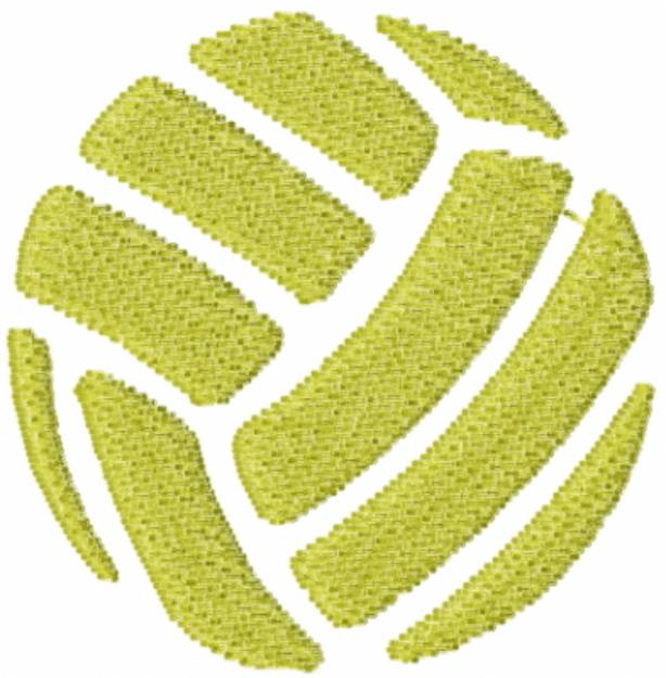 Picture of Yellow Volleyball Machine Embroidery Design