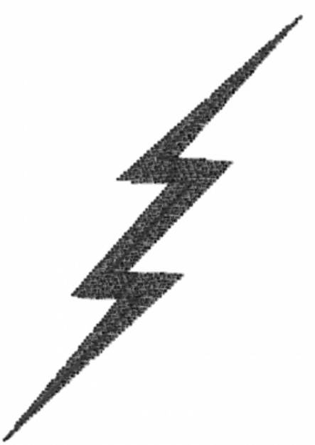 Picture of Thin Bolt Black Machine Embroidery Design