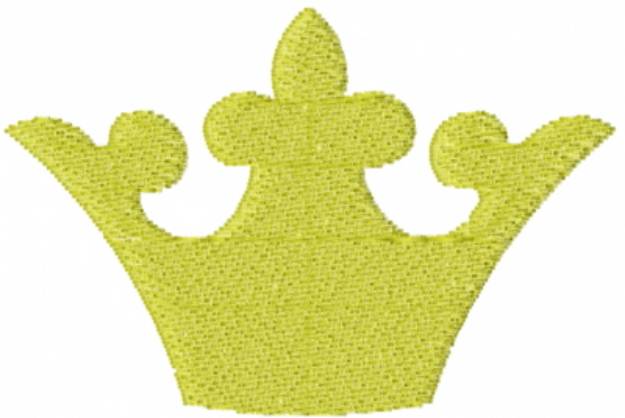Picture of Crown Yellow Machine Embroidery Design