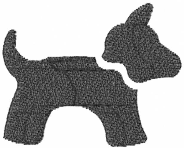 Picture of Dog Silhouette Machine Embroidery Design