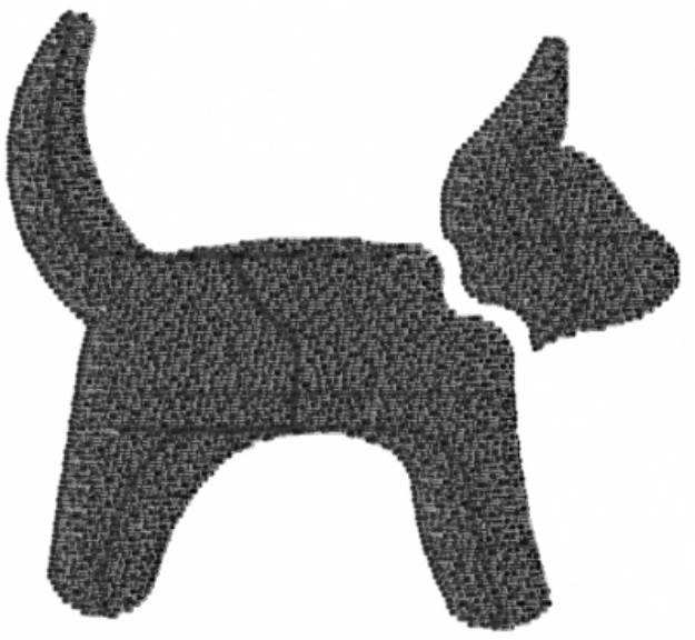 Picture of Dog Stencil Machine Embroidery Design