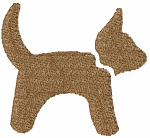 Picture of Dog Brown Machine Embroidery Design