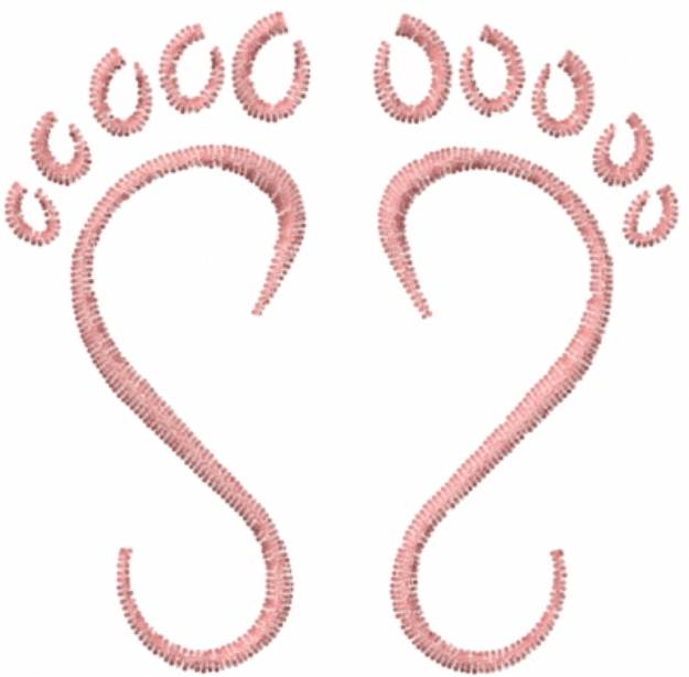 Picture of Feet Flesh Machine Embroidery Design