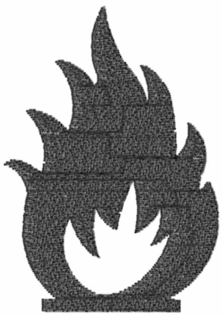 Picture of Flame Black Machine Embroidery Design