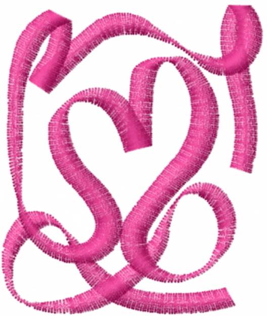 Picture of Ribbon Hearts Machine Embroidery Design