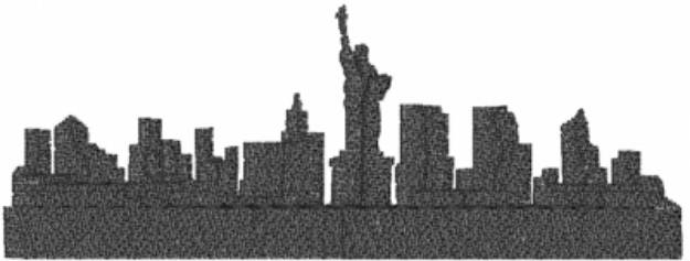 Picture of New York Sky Line Machine Embroidery Design