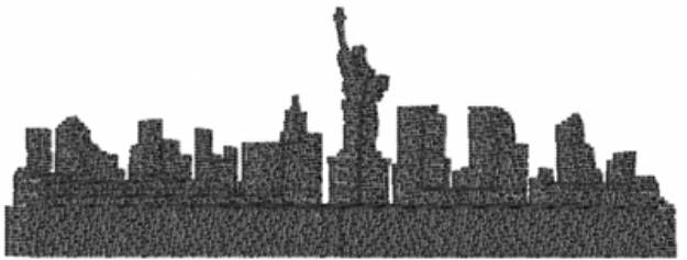 Picture of Small NY Skyline Machine Embroidery Design