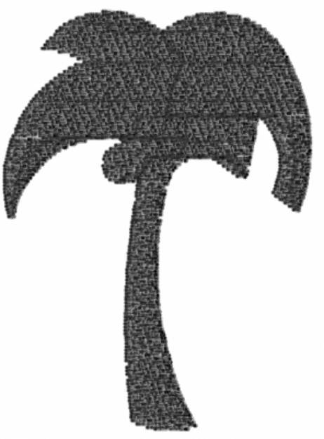 Picture of Black Palm Tree Machine Embroidery Design