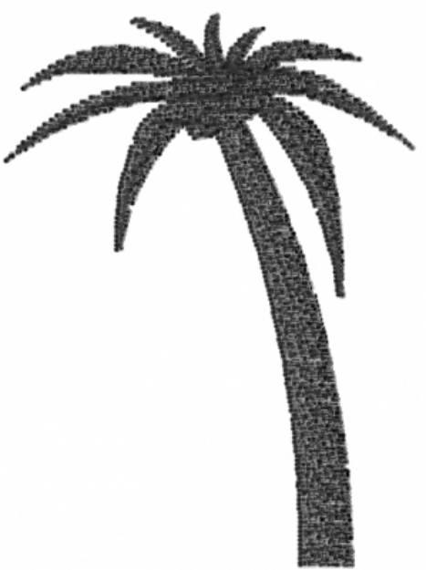 Picture of Palm Tree Silhouette Machine Embroidery Design