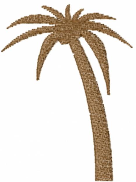 Picture of Brown Palm Tree Machine Embroidery Design