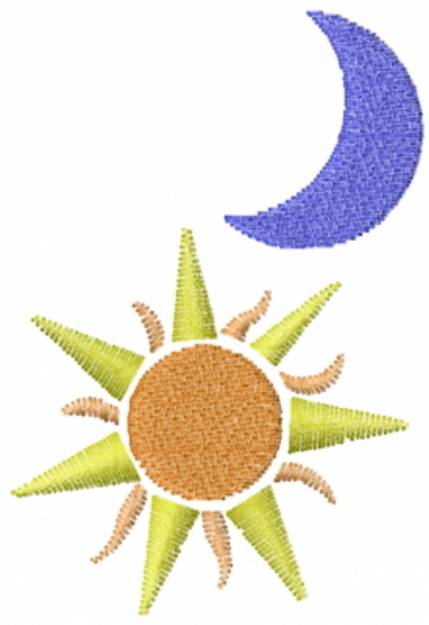 Picture of Sun And Moon Machine Embroidery Design