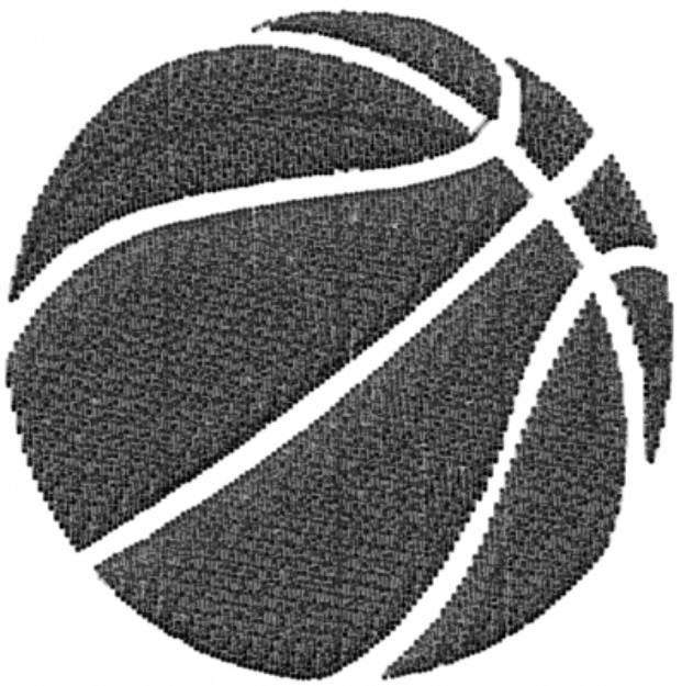 Picture of Basketball Black Machine Embroidery Design