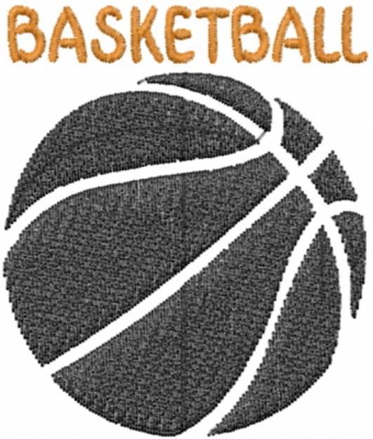Picture of Basketball Black Machine Embroidery Design