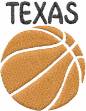 Picture of Basketball Texas Orange Machine Embroidery Design