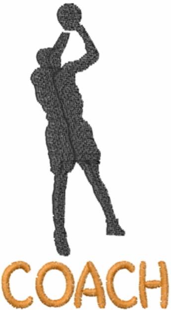 Picture of Basketball Player Coach Machine Embroidery Design