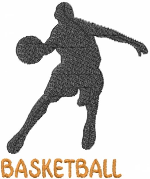 Picture of Basketball Silhouette Machine Embroidery Design