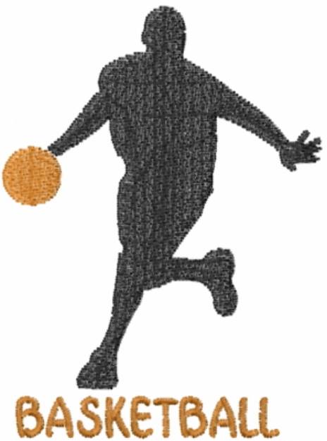 Picture of Basketball Stencil Machine Embroidery Design