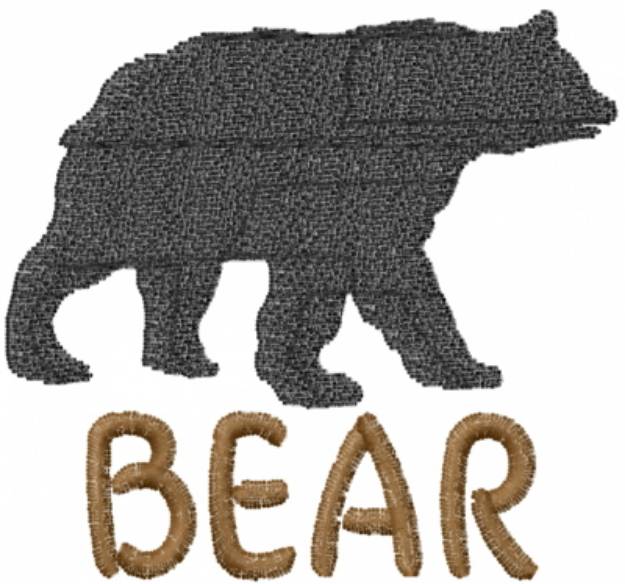 Picture of Bear Silhouette Machine Embroidery Design