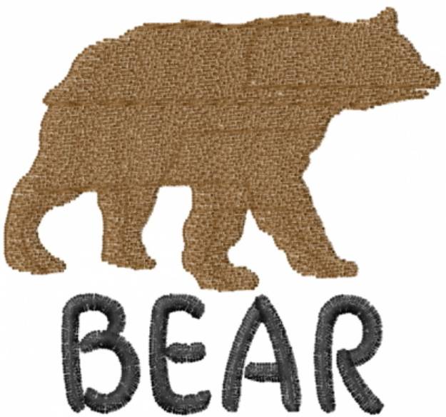 Picture of Bear Brown Silhouette Machine Embroidery Design