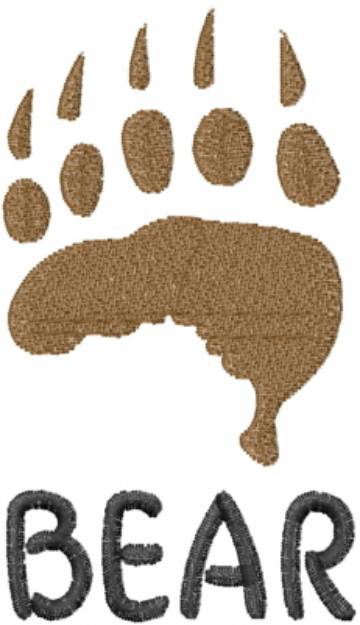 Picture of Bear Paw Brown Machine Embroidery Design