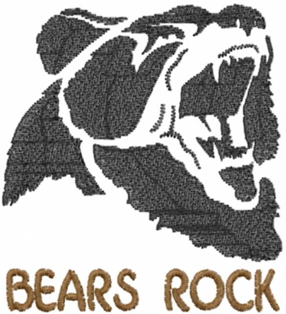 Picture of Bears Rock Roar Machine Embroidery Design