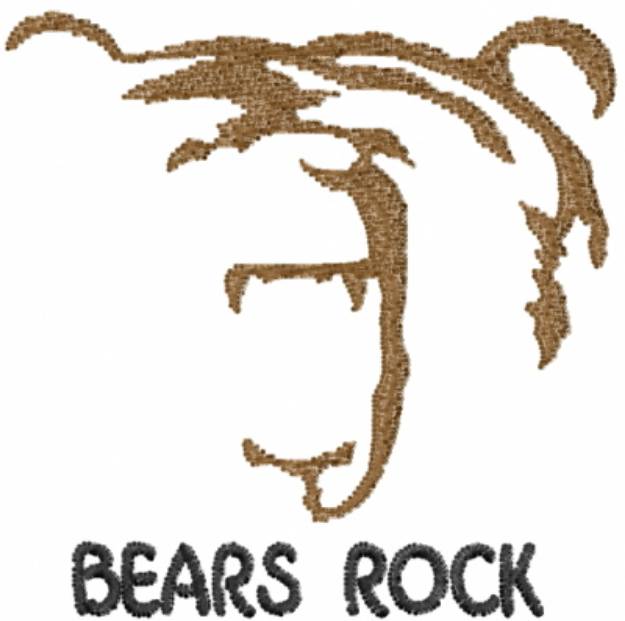 Picture of Bears Rock Stencil Machine Embroidery Design