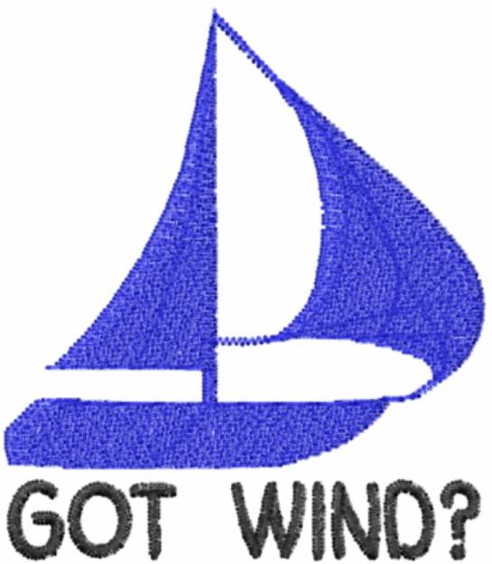 Picture of Blue Got Wind? Machine Embroidery Design