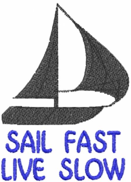 Picture of Sail Fast Machine Embroidery Design