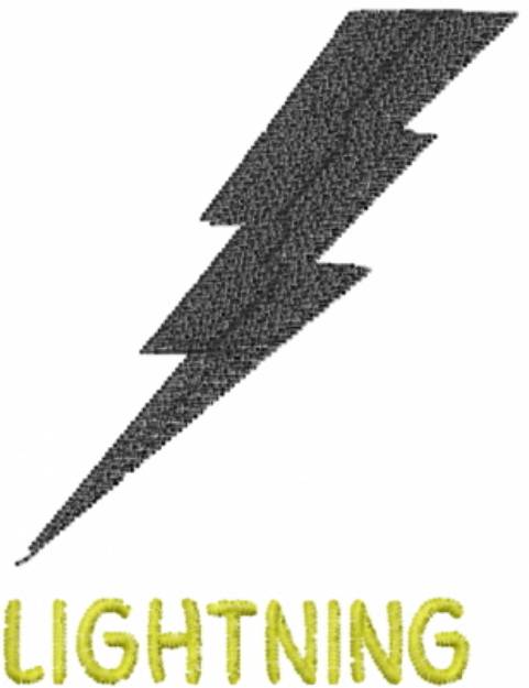 Picture of Black Lightning Machine Embroidery Design