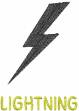 Picture of Black Lightning Strike Machine Embroidery Design