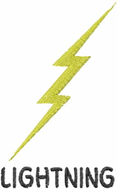 Picture of Thin Lightning Bolt Machine Embroidery Design