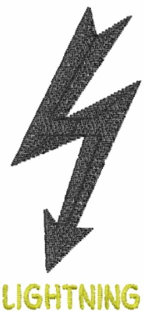 Picture of Thunderbolt Lightning Arrow Machine Embroidery Design