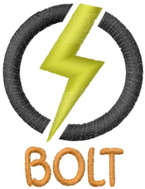 Picture of Bolt Black Machine Embroidery Design