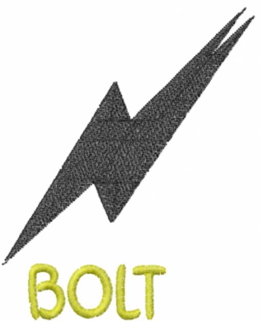 Picture of Black Bolt Machine Embroidery Design