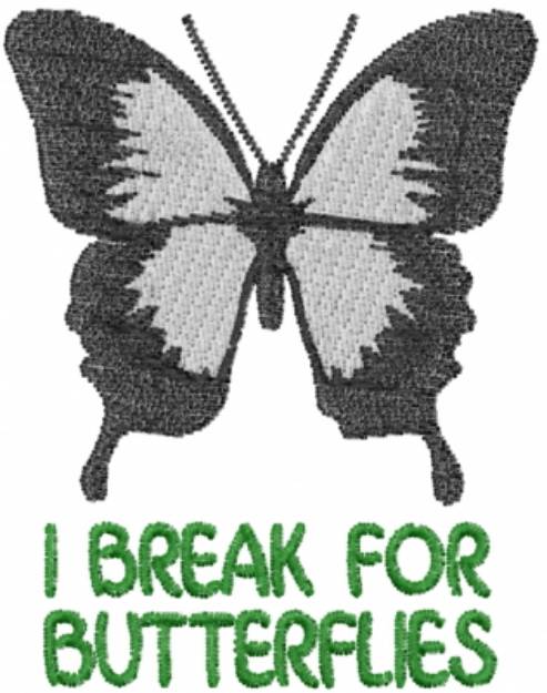 Picture of Butterfly Break Blue Machine Embroidery Design
