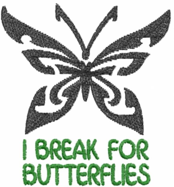 Picture of Butterfly Break Stencil Machine Embroidery Design