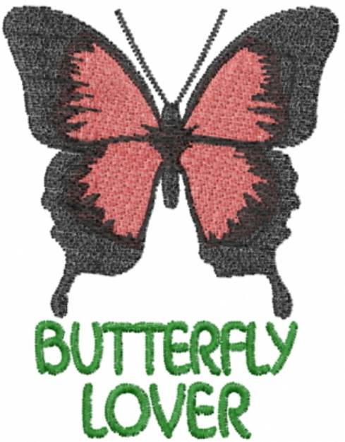Picture of Red Butterfly Lover Machine Embroidery Design