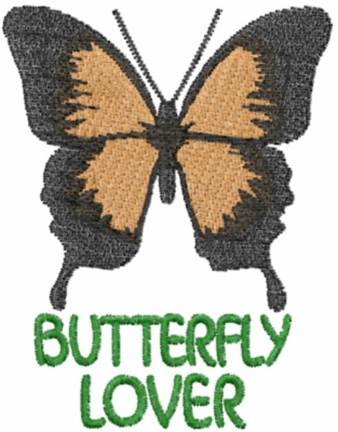 Picture of Orange Butterfly Lover Machine Embroidery Design