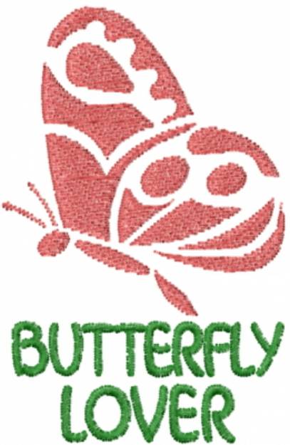 Picture of Red Butterfly Lover Machine Embroidery Design