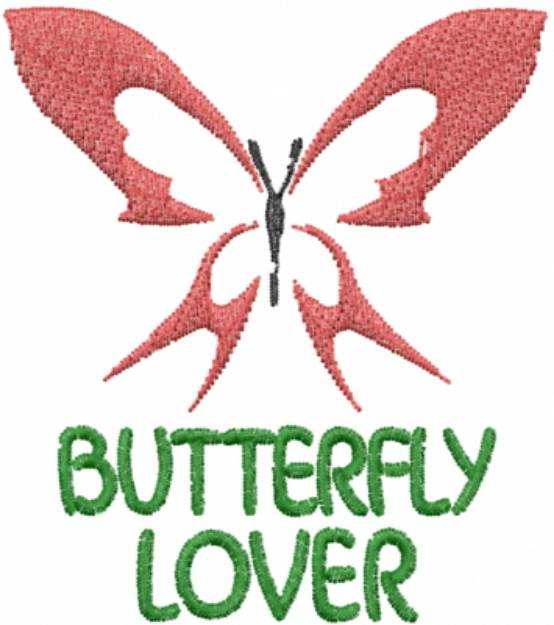 Picture of Butterfly Stencil Lover Red Machine Embroidery Design
