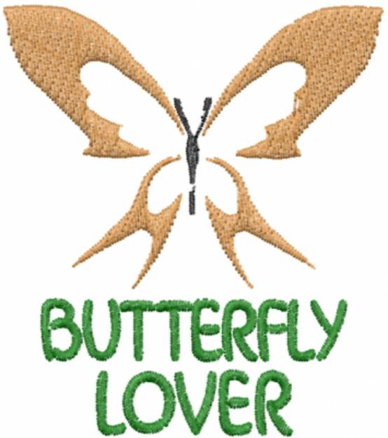 Picture of Butterfly Stencil Lover Orange Machine Embroidery Design
