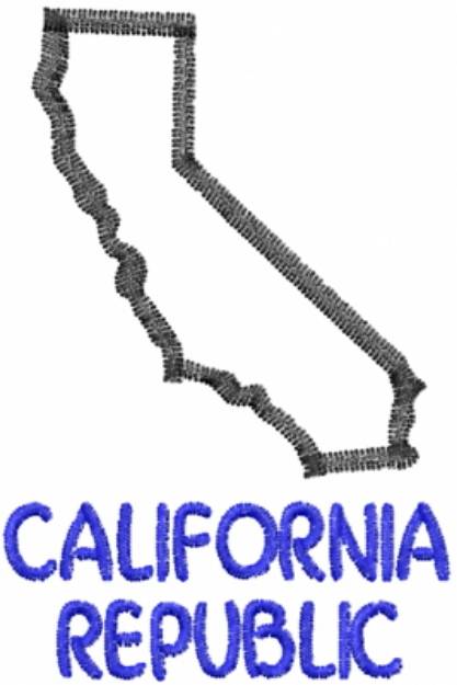 Picture of California Republic Machine Embroidery Design