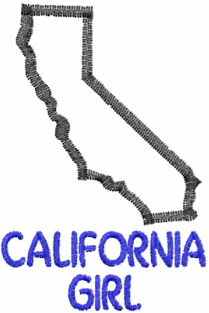 Picture of California Girl Machine Embroidery Design