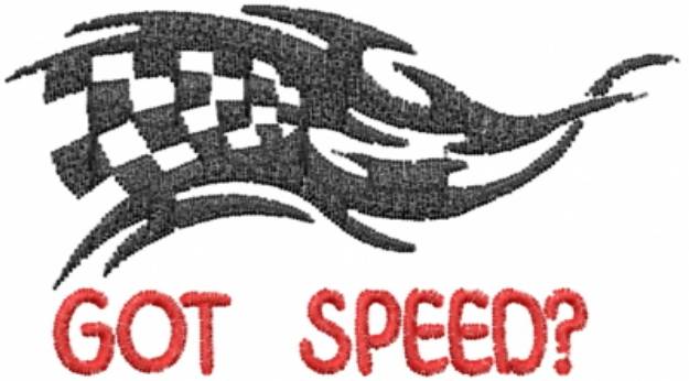 Picture of Checkered Flag Got Speed Machine Embroidery Design