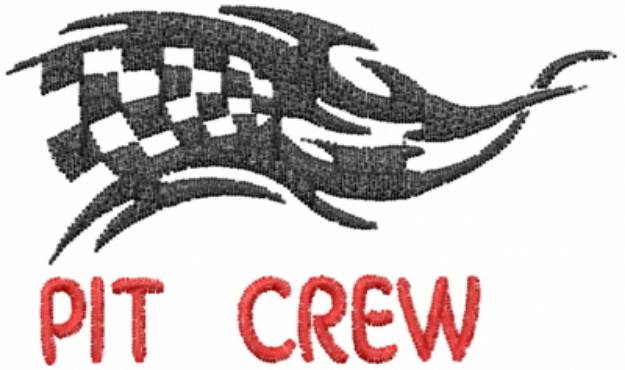 Picture of Checkered Flag Pit Crew Machine Embroidery Design