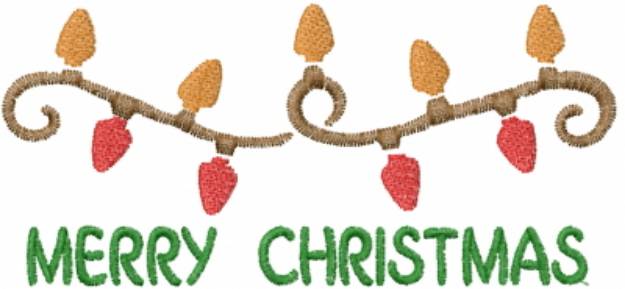 Picture of Big Christmas Lights Machine Embroidery Design