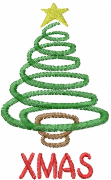 Picture of Spiral Xmas Tree Machine Embroidery Design