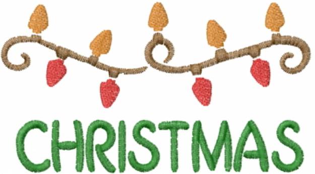 Picture of Christmas Lights Border Machine Embroidery Design