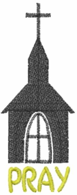Picture of Pray Church Machine Embroidery Design